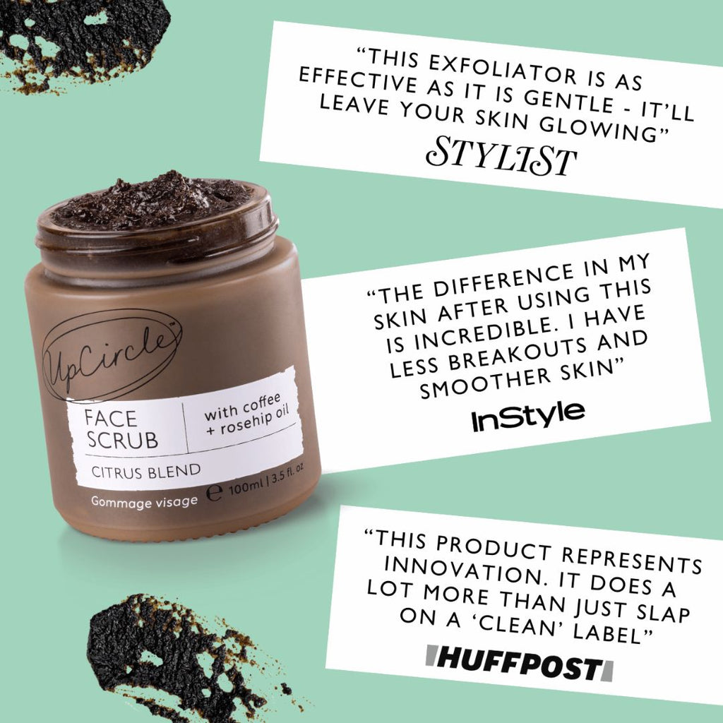 Face Scrub with Coffee + Rosehip Oil