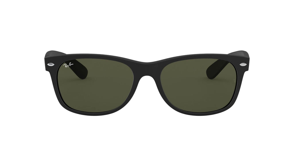 Ray-Ban Unisex RB2132 New Wayfarer Square Sunglasses, Rubber Black/G-15 Green, 55 mmRay-Ban Unisex RB2132 New Wayfarer Square Sunglasses, Rubber Black/G-15 Green, 55 mm