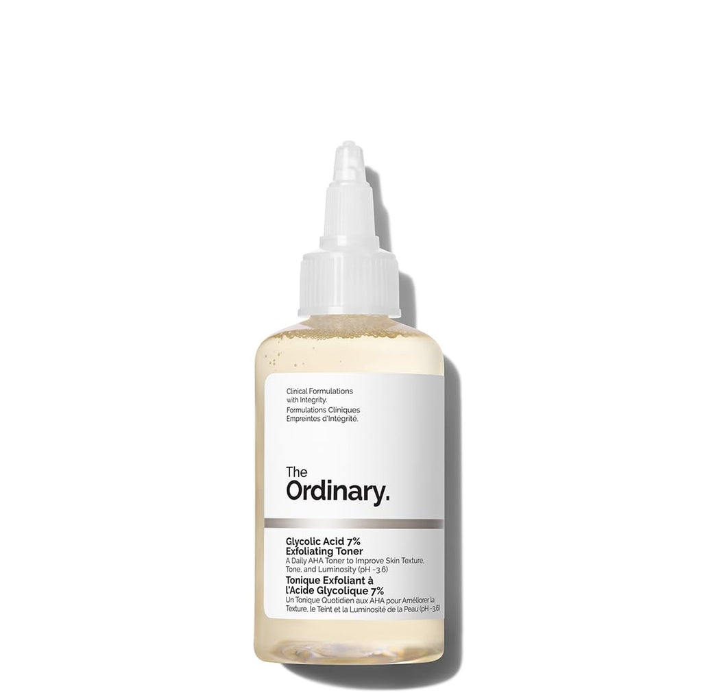 The Ordinary Glycolic Acid 7% Exfoliating Toner, Brightening and Smoothing Daily Toner for More Even-Looking Skin Tone