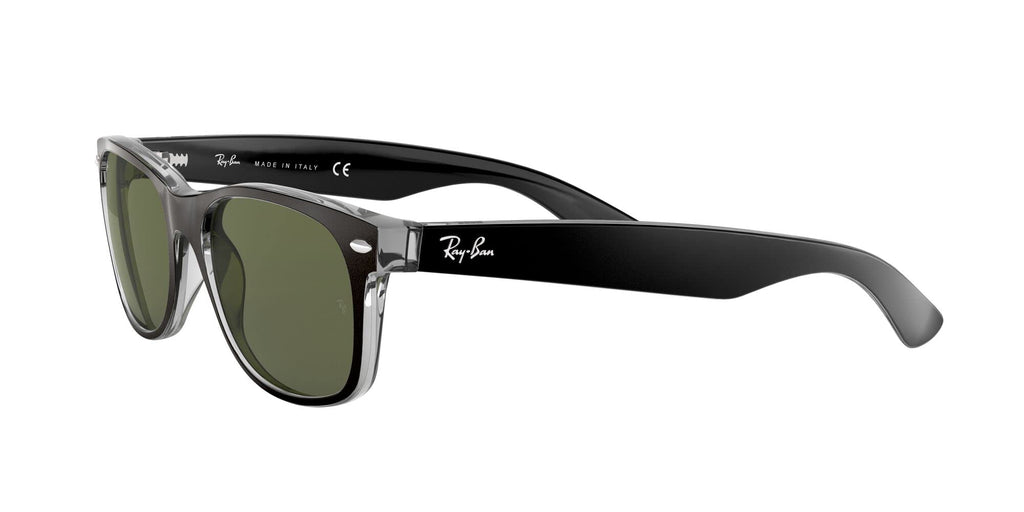 Ray-Ban Unisex RB2132 New Wayfarer Square Sunglasses, Rubber Black/G-15 Green, 55 mmRay-Ban Unisex RB2132 New Wayfarer Square Sunglasses, Rubber Black/G-15 Green, 55 mm