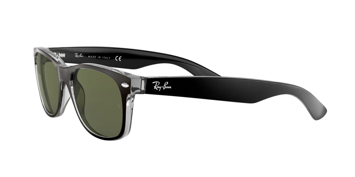 Ray-Ban Unisex RB2132 New Wayfarer Square Sunglasses, Rubber Black/G-15 Green, 55 mmRay-Ban Unisex RB2132 New Wayfarer Square Sunglasses, Rubber Black/G-15 Green, 55 mm