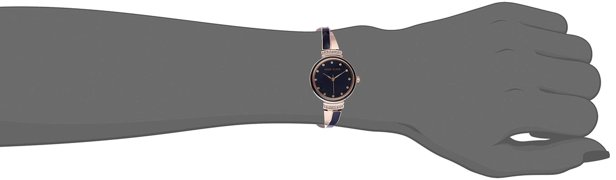 Anne Klein Women's Premium Crystal Accented Watch and Bangle Set
