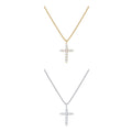 PAVOI 14K Gold Plated Cubic Zirconia Cross Necklace for Women | Cross Faith Pendant Necklaces