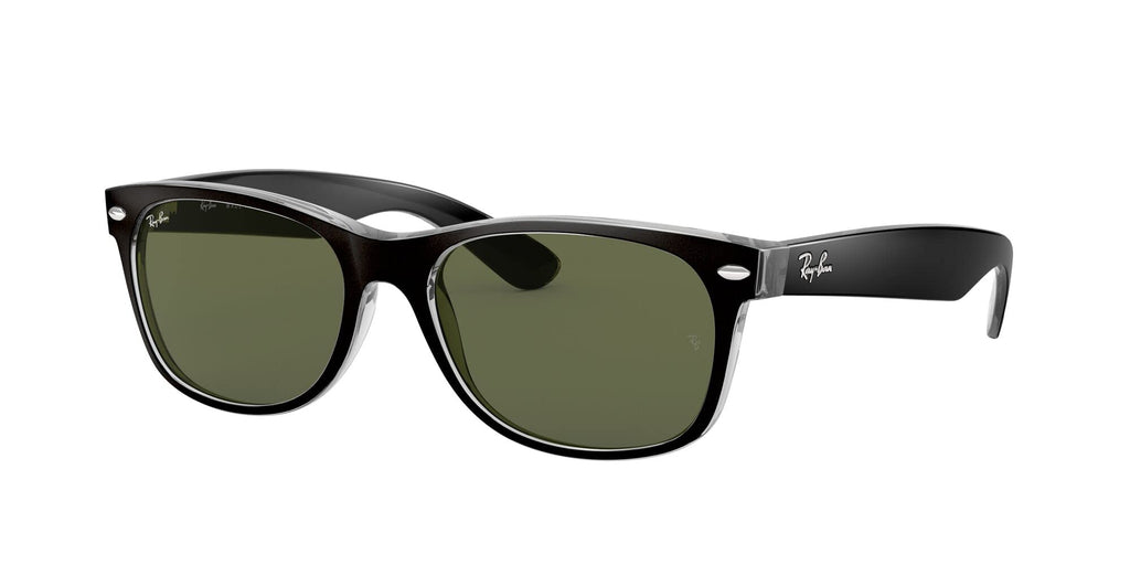 Ray-Ban Unisex RB2132 New Wayfarer Square Sunglasses, Rubber Black/G-15 Green, 55 mmRay-Ban Unisex RB2132 New Wayfarer Square Sunglasses, Rubber Black/G-15 Green, 55 mm