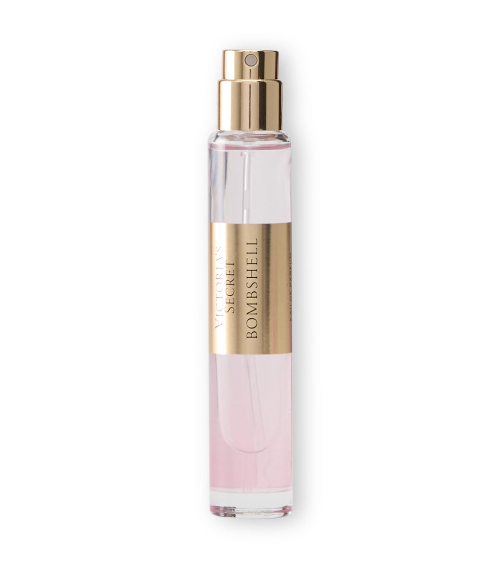 Victoria's Secret Bombshell Eau de Parfum Travel Spray, Notes of Purple Passion Fruit, Shangri-La Peony & Vanilla Orchid, Mini Perfumes for Women (0.23 oz)