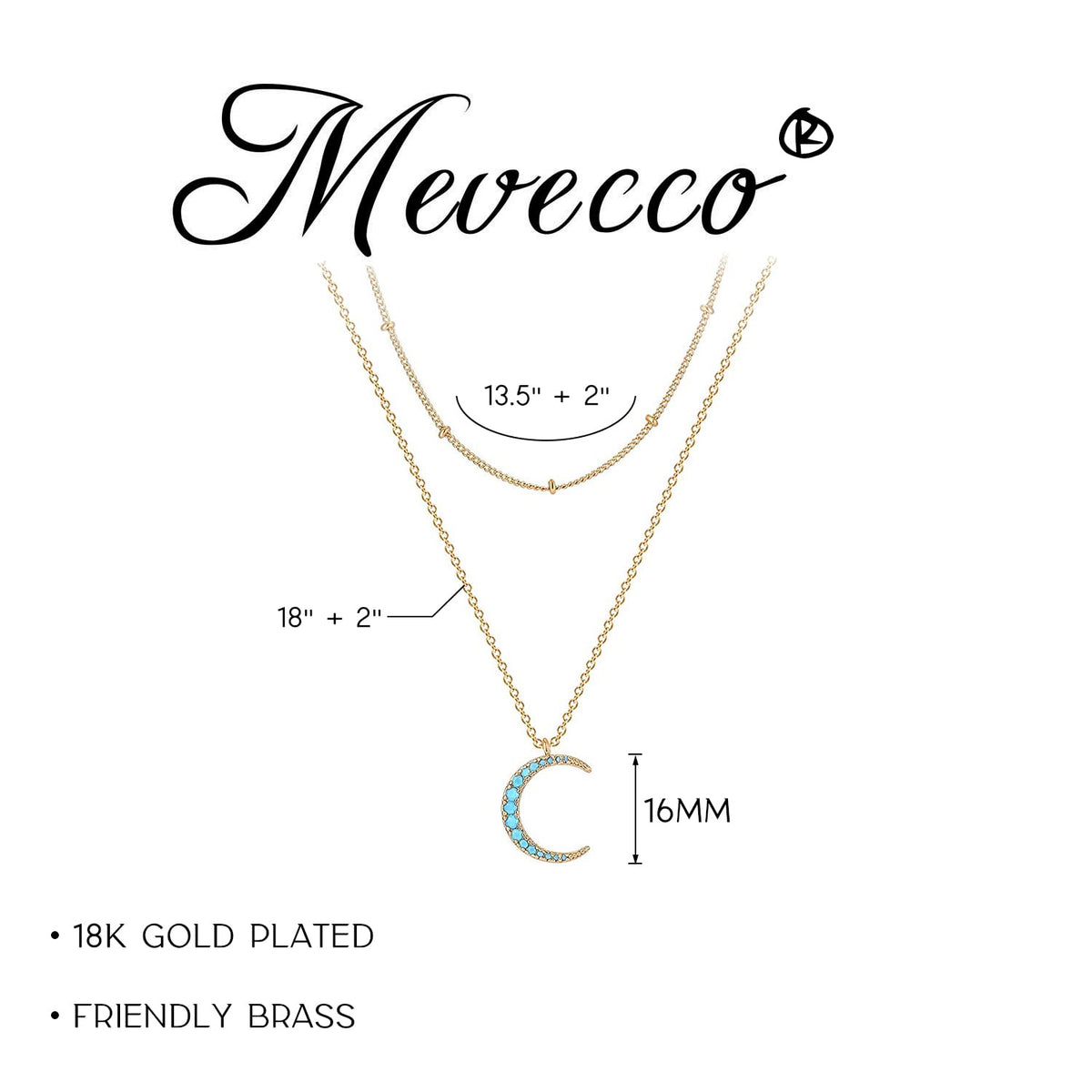 MEVECCO Layered Heart Necklace Pendant Handmade 18k Gold Plated Dainty Gold Choker Arrow Bar Layering Long Necklace for Women