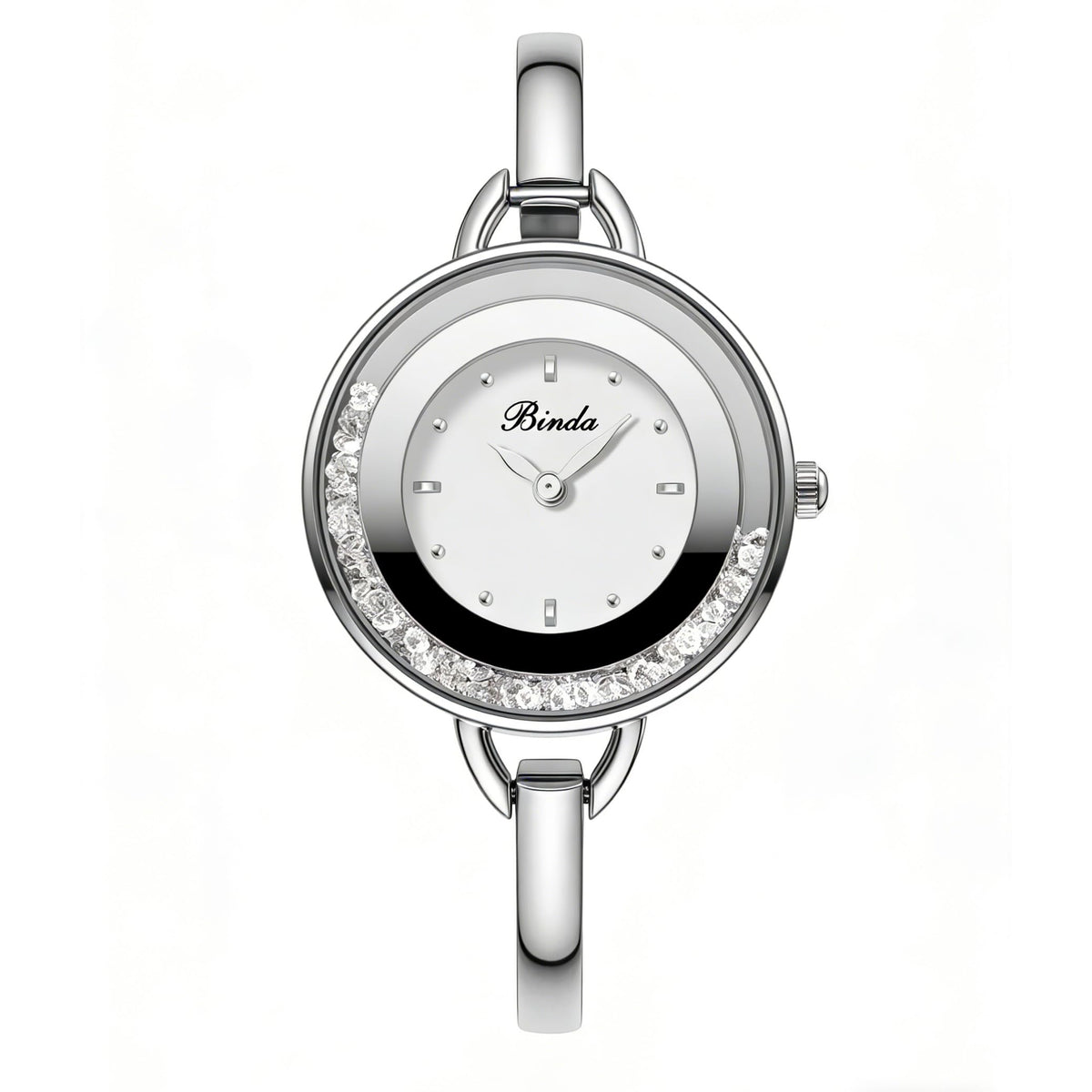 Binda Women's Quartz Watch – Stainless Steel Bracelet, Round Elegant Dial, Suitable for Daily and Formal Wear, Gift Box Included