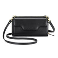nuoku Small Purse for Women, RFID Blocking Wristlet Wallet, Crossbody Clutch with Cell Phone Pocket black