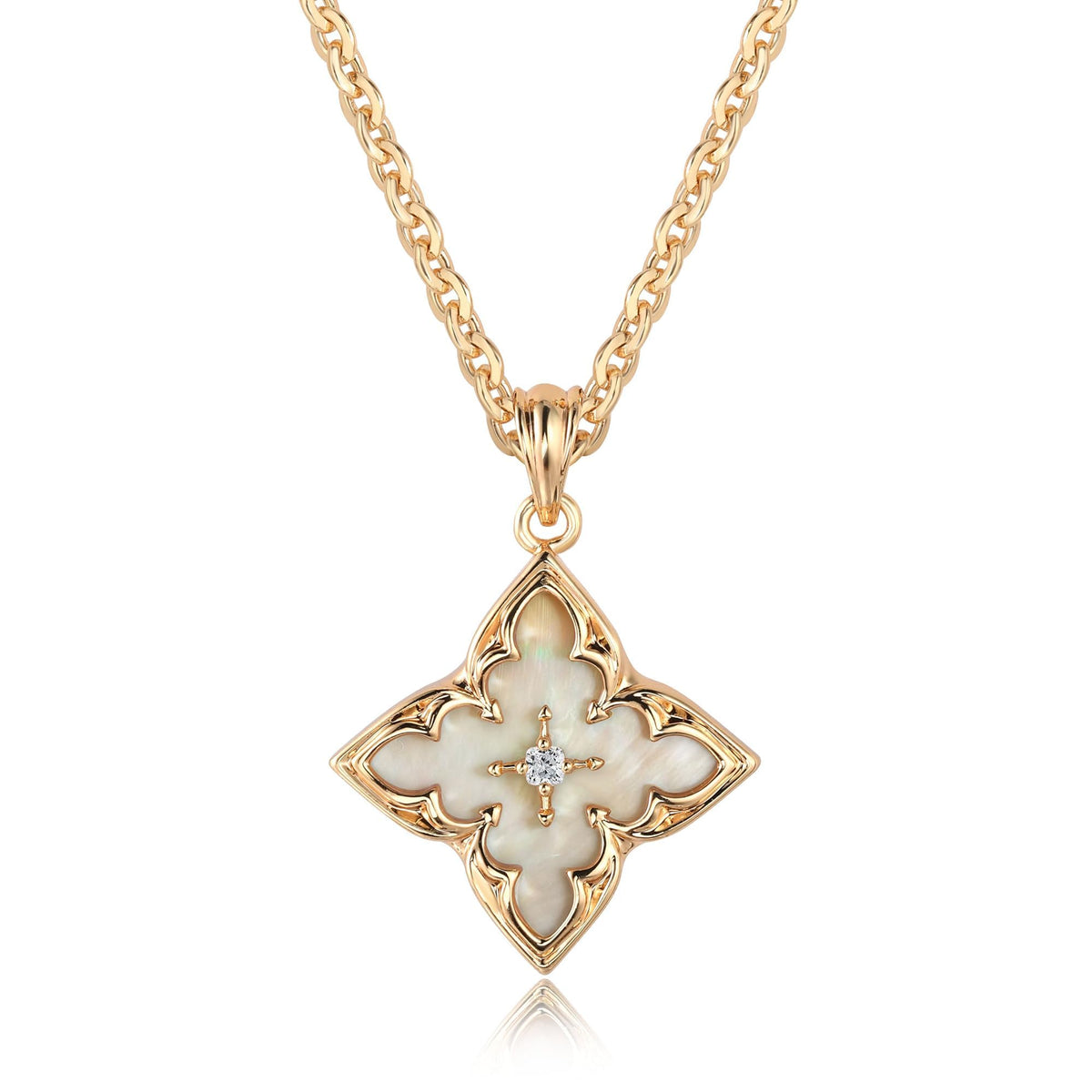 Dainty Gold Necklace for Women, 18K Real Gold Plated Necklace, White Gold Cross Silver Necklace, Cubic Zirconia Necklace, Birthday Gifts for Women Jewelry
