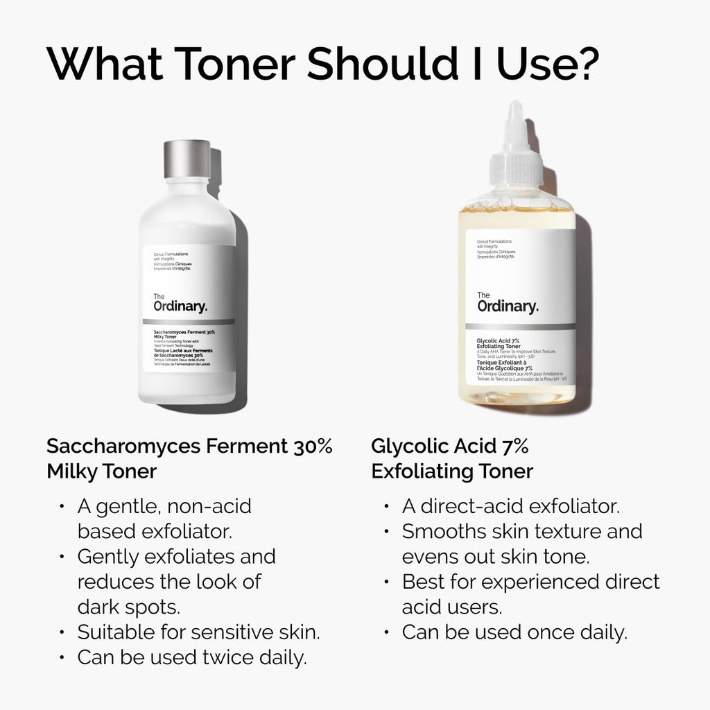 The Ordinary Glycolic Acid 7% Exfoliating Toner, Brightening and Smoothing Daily Toner for More Even-Looking Skin Tone
