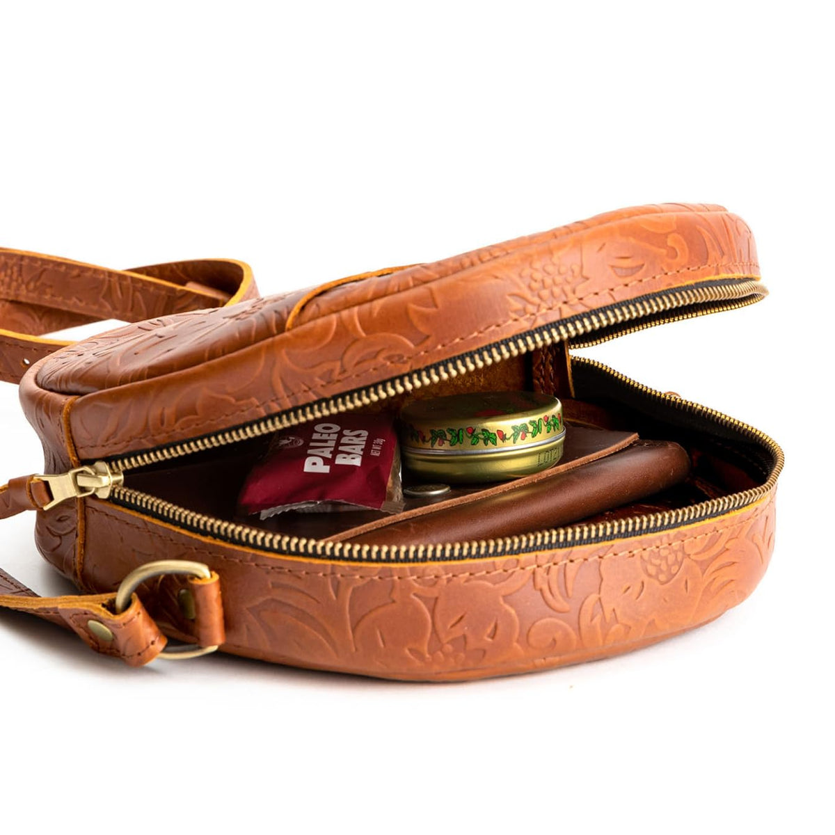 Portland Leather Goods Circle Crossbody Bag for Women – Handmade from the Finest Full-Grain Hides