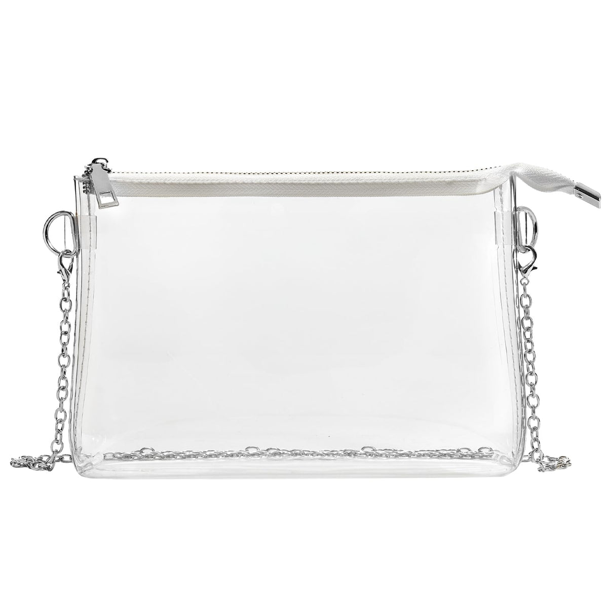 BS-VOG Clear Purse for Women - Stadium Approved Small Crossbody Bag with Zipper, Clear Stadium Bag for Concerts, Sports