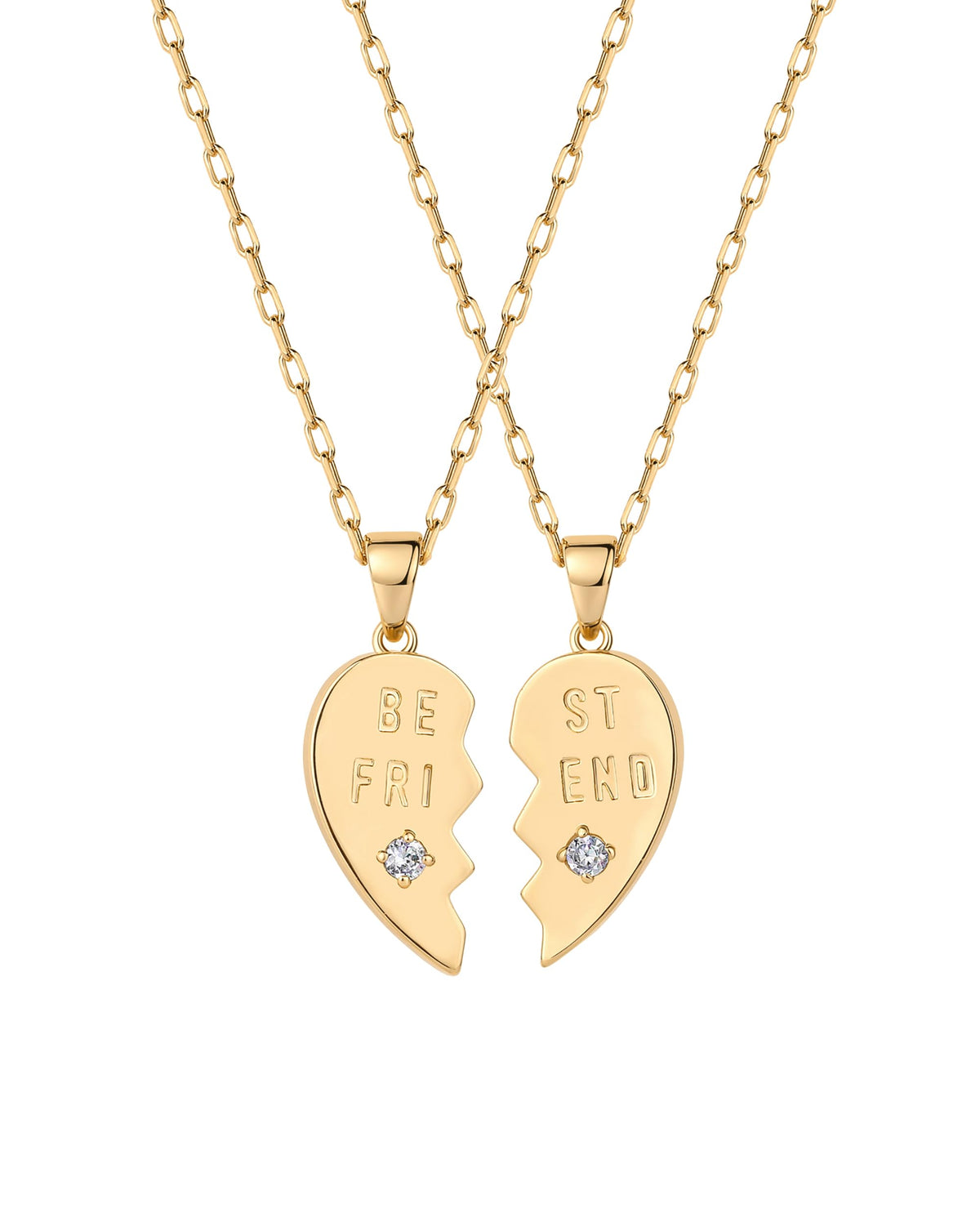 PAVOI 14K Gold Plated Cubic Zirconia Heart Necklace | Cute Dainty Love Pendant Necklaces for Women - Valentines Day Trendy Jewelry