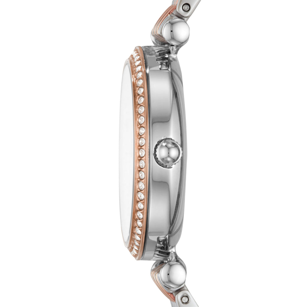 Fossil Women's Watch and Bracelet Set, Carlie Three-Hand Stainless Steel Watch for Women and Bracelet Set