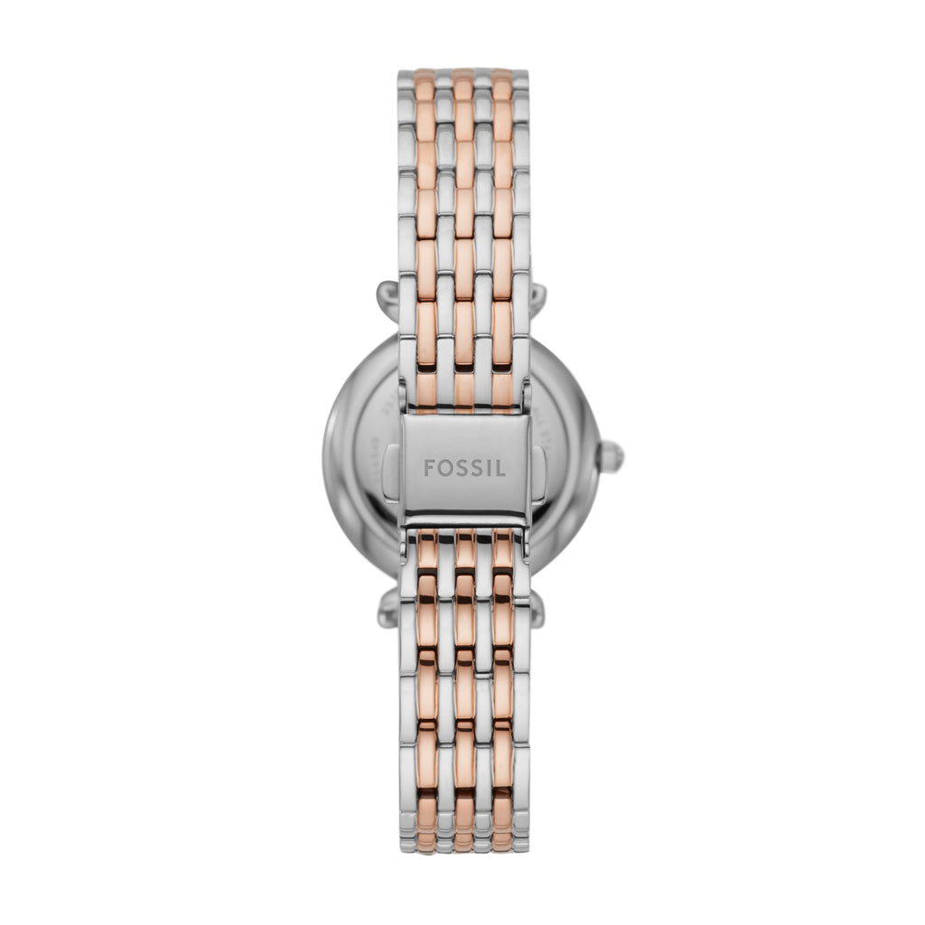 Fossil Women's Watch and Bracelet Set, Carlie Three-Hand Stainless Steel Watch for Women and Bracelet Set