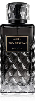 Auelife Cologne for Men, Alcohol-Free Long Lasting Perfume Fragrance, Fresh Lemon Citrus & Marine Scent with Cedar, Patchouli & Musk, 100ml / 3.4 Fl Oz, Daily Wear, Father’s Day Gift (NAVY MERIDIAN)