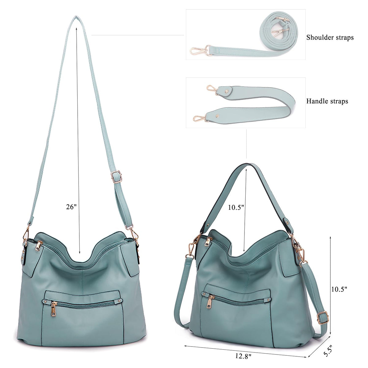 Large Crossbody Bags Ladies Shoulder Handbags Purse and Wallet Set for Women Totes Hobo Purses