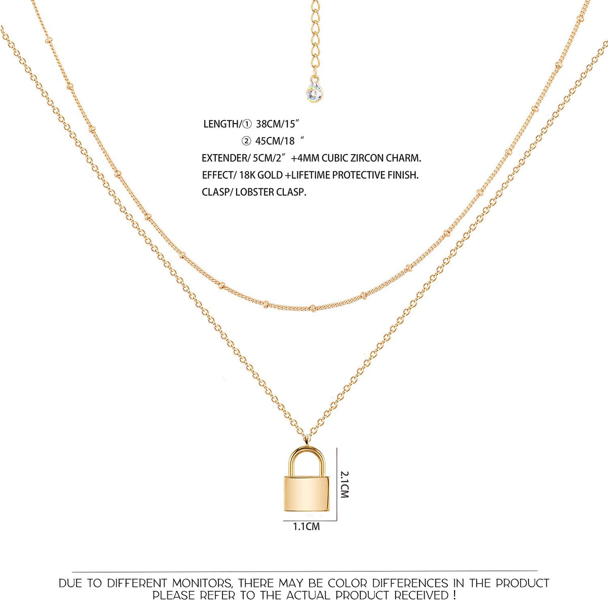MEVECCO Layered Heart Necklace Pendant Handmade 18k Gold Plated Dainty Gold Choker Arrow Bar Layering Long Necklace for Women