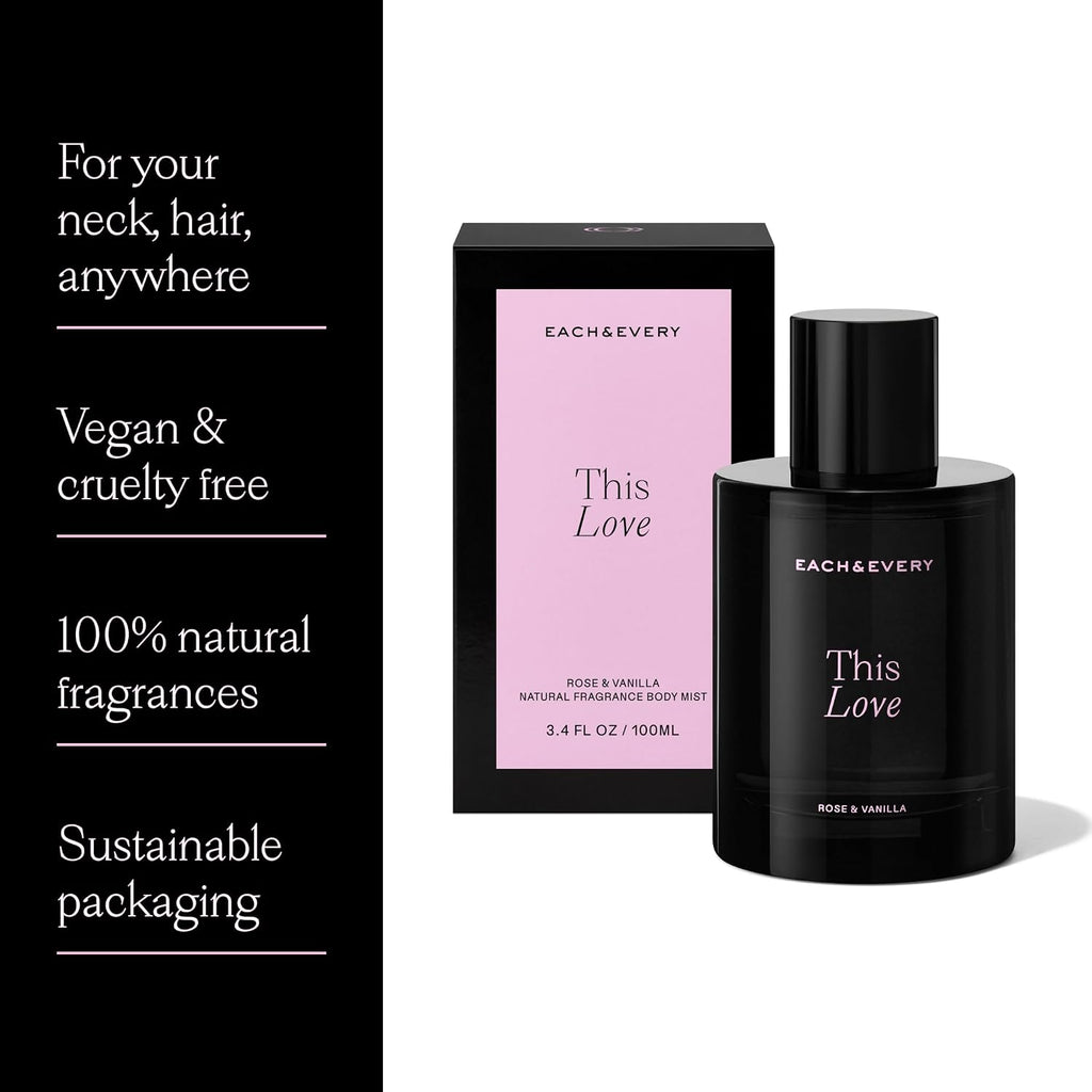 Each & Every Hair & Body Mist Bundle for Women & Men – 100% Natural Fragrance, Vegan & Cruelty-Free – After Glow, Eternal Summer & This Love Scents, 3-Pack