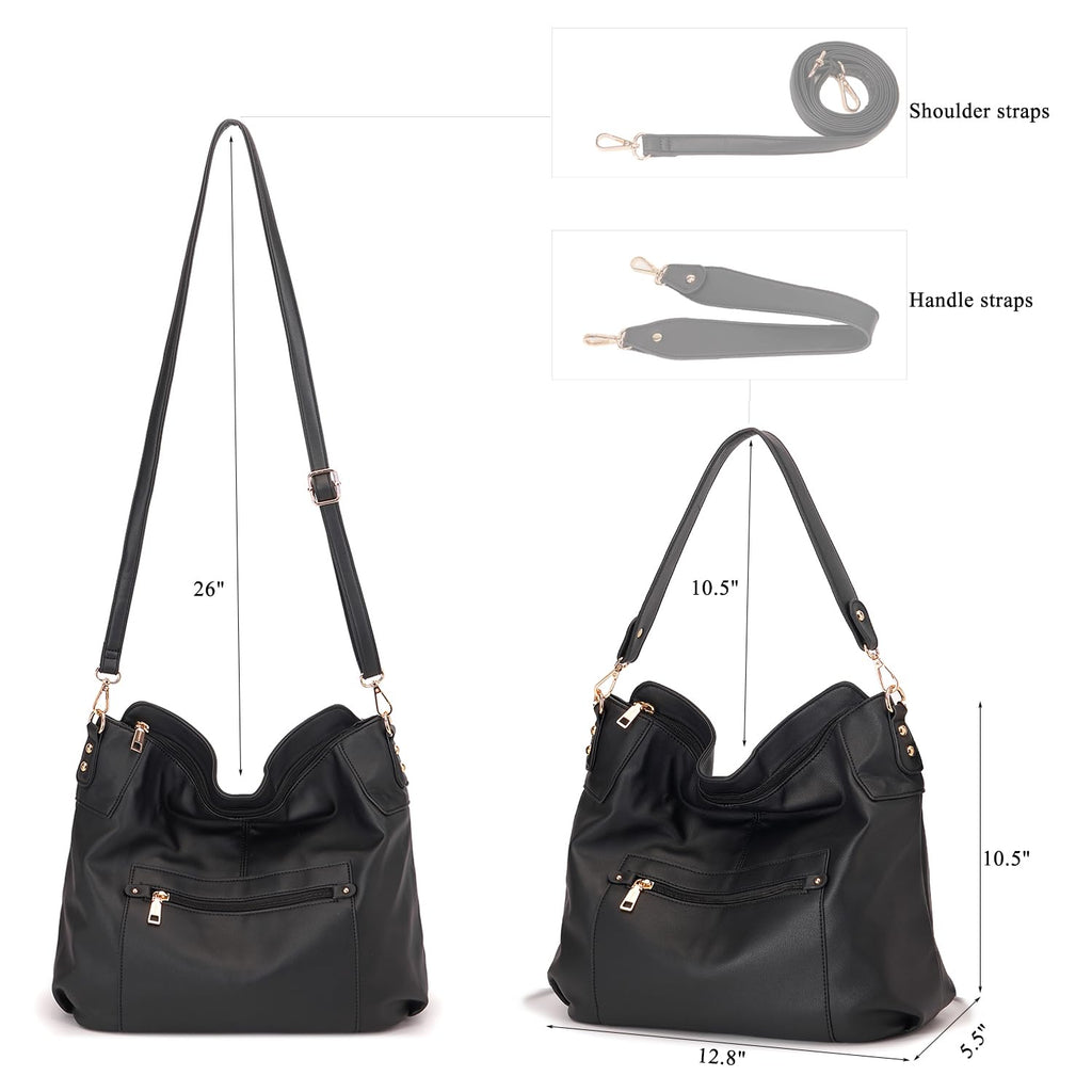 Large Crossbody Bags Ladies Shoulder Handbags Purse and Wallet Set for Women Totes Hobo Purses