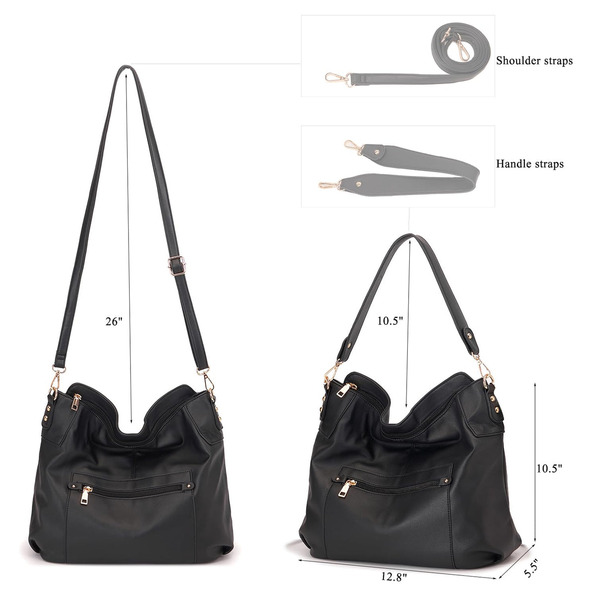 Large Crossbody Bags Ladies Shoulder Handbags Purse and Wallet Set for Women Totes Hobo Purses