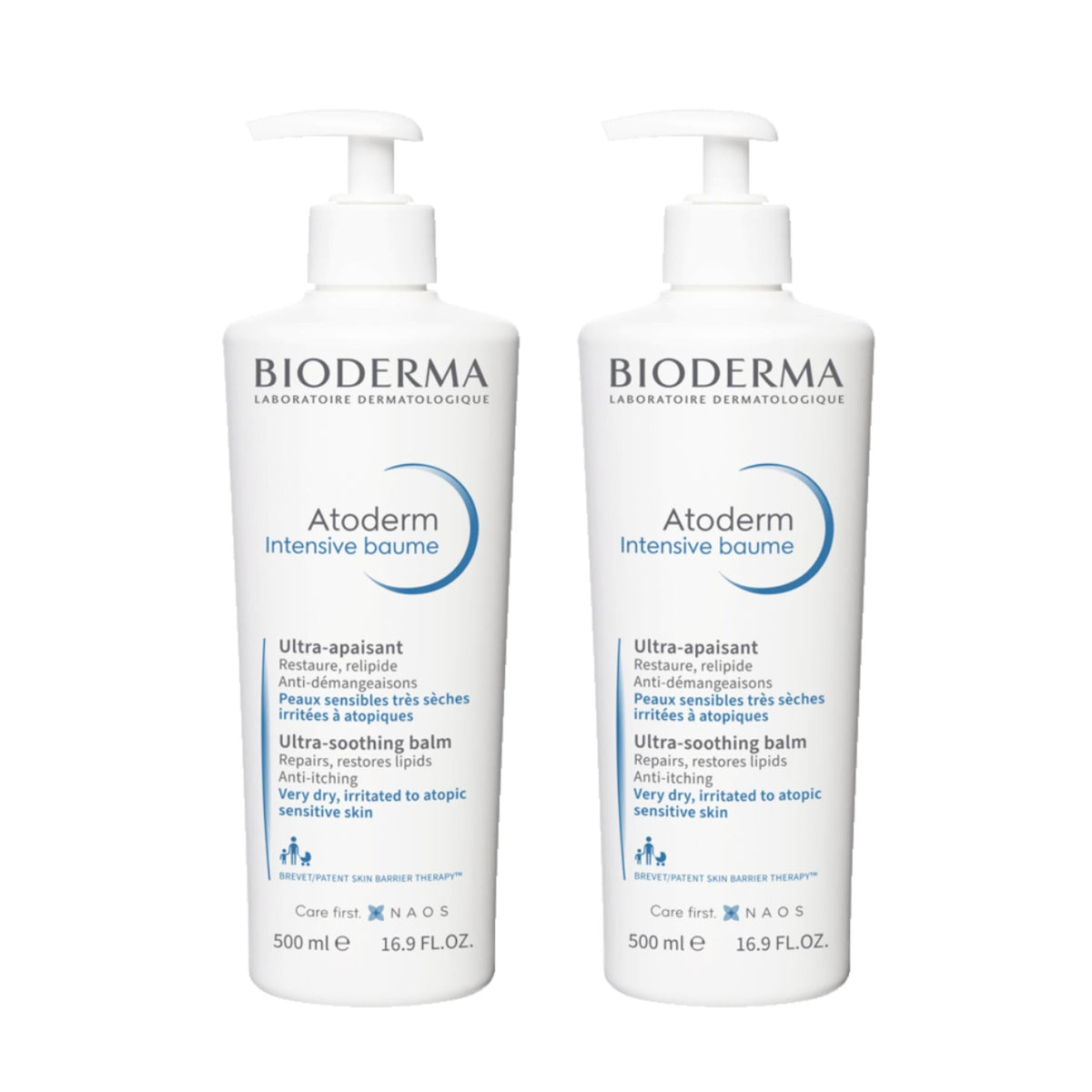 Bioderma Atoderm Intensive Balm, Hydrating Balm for Dry to Atopic Sensitive Skin, Face & Body Moisturizer with Ultra Soothing Anti-Itching Formula, Fragrance-Free, Non-Greasy & Non-Sticky for Family