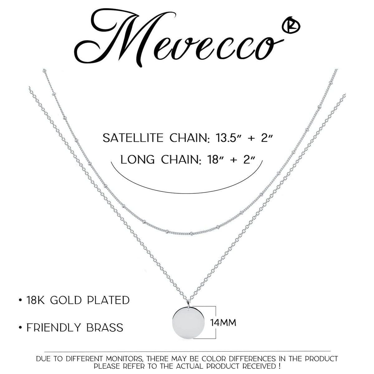 MEVECCO Layered Heart Necklace Pendant Handmade 18k Gold Plated Dainty Gold Choker Arrow Bar Layering Long Necklace for Women