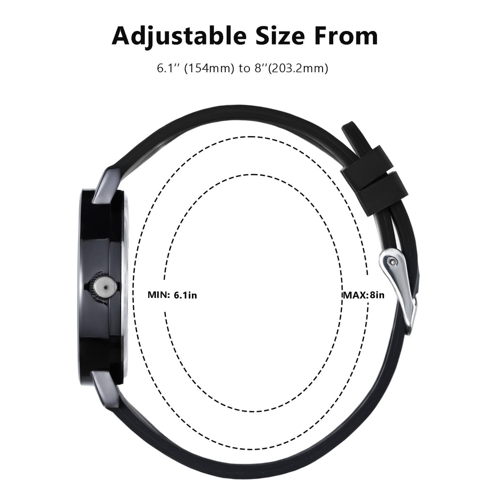 Women's Analog Nurse Watch with Second Hand for Nursing, 12/24 Time, Silicone Band, Easy Read