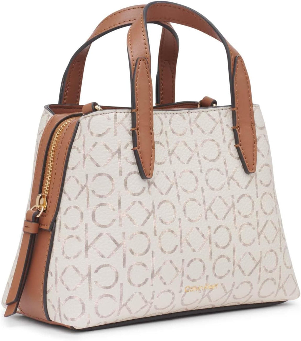 Calvin Klein Women's Millie 2 in 1 Triple Compartment Mini Satchel Crossbody