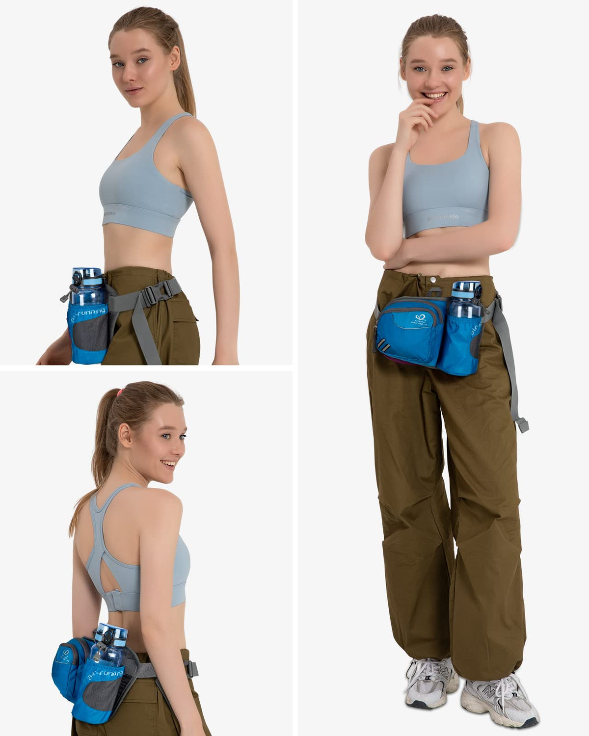 WATERFLY Fanny Pack Waist Bag: Waist Pack for Women Men with Water Bottle Holder Hiking Fanny Pack for Running Walking DogWalking Travel Cycling