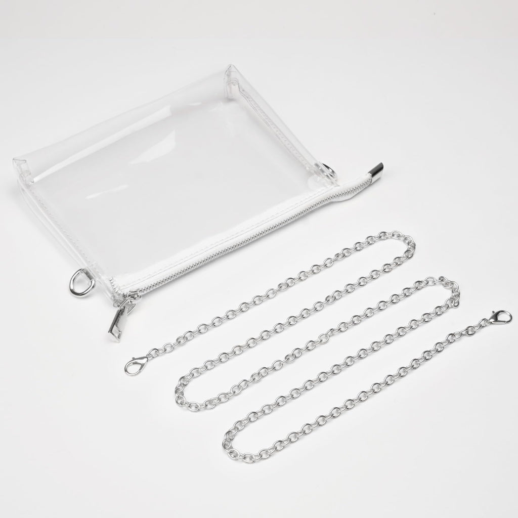 BS-VOG Clear Purse for Women - Stadium Approved Small Crossbody Bag with Zipper, Clear Stadium Bag for Concerts, Sports