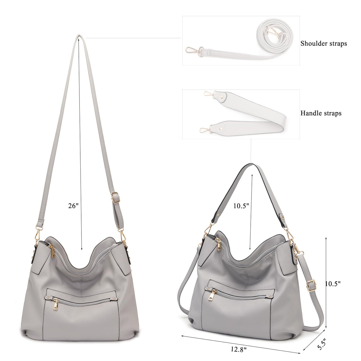 Large Crossbody Bags Ladies Shoulder Handbags Purse and Wallet Set for Women Totes Hobo Purses