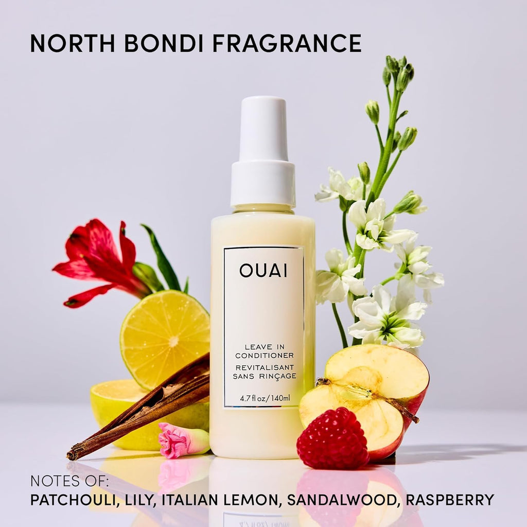 OUAI Leave In Conditioner & Heat Protectant for Hair - Prep Hair for Styling or Use as Detangling Spray to Fight Frizz & Flyaways - No Parabens, Sulfates or Phthalates (4.7 oz)