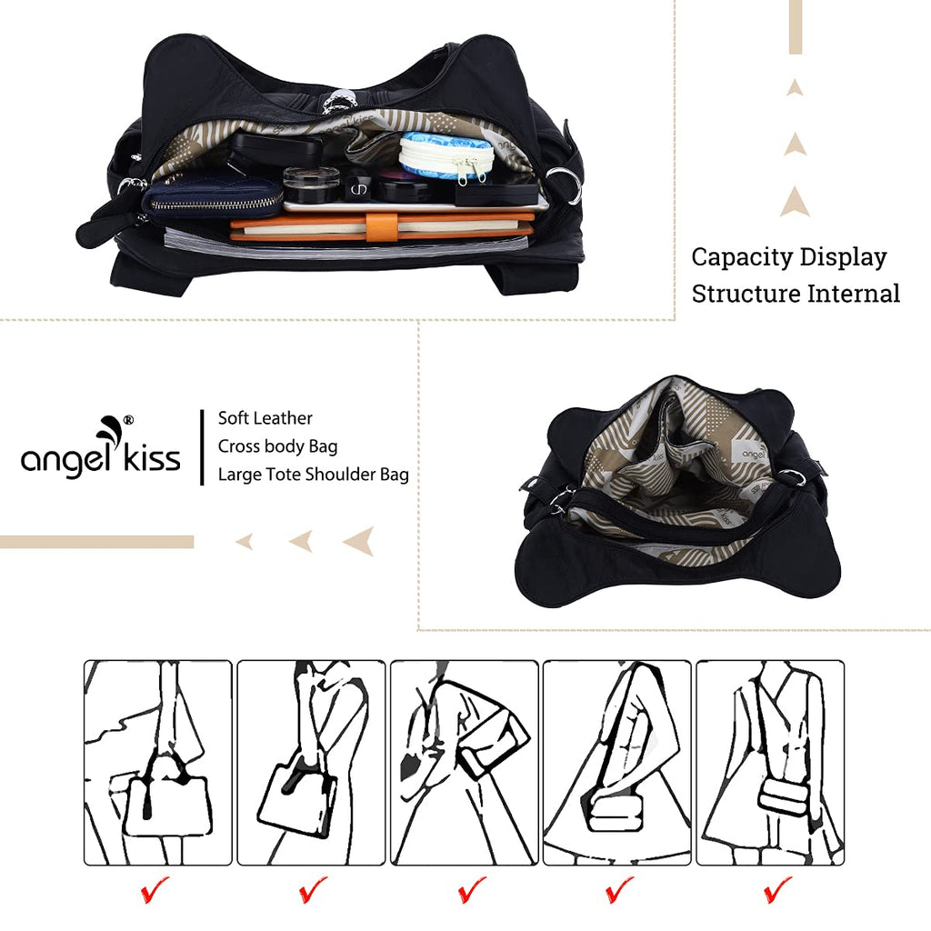 Angelkiss Hobo Purses and handbags for Women Satchel Handbag Women Purses Large Daily Shoulder Bags