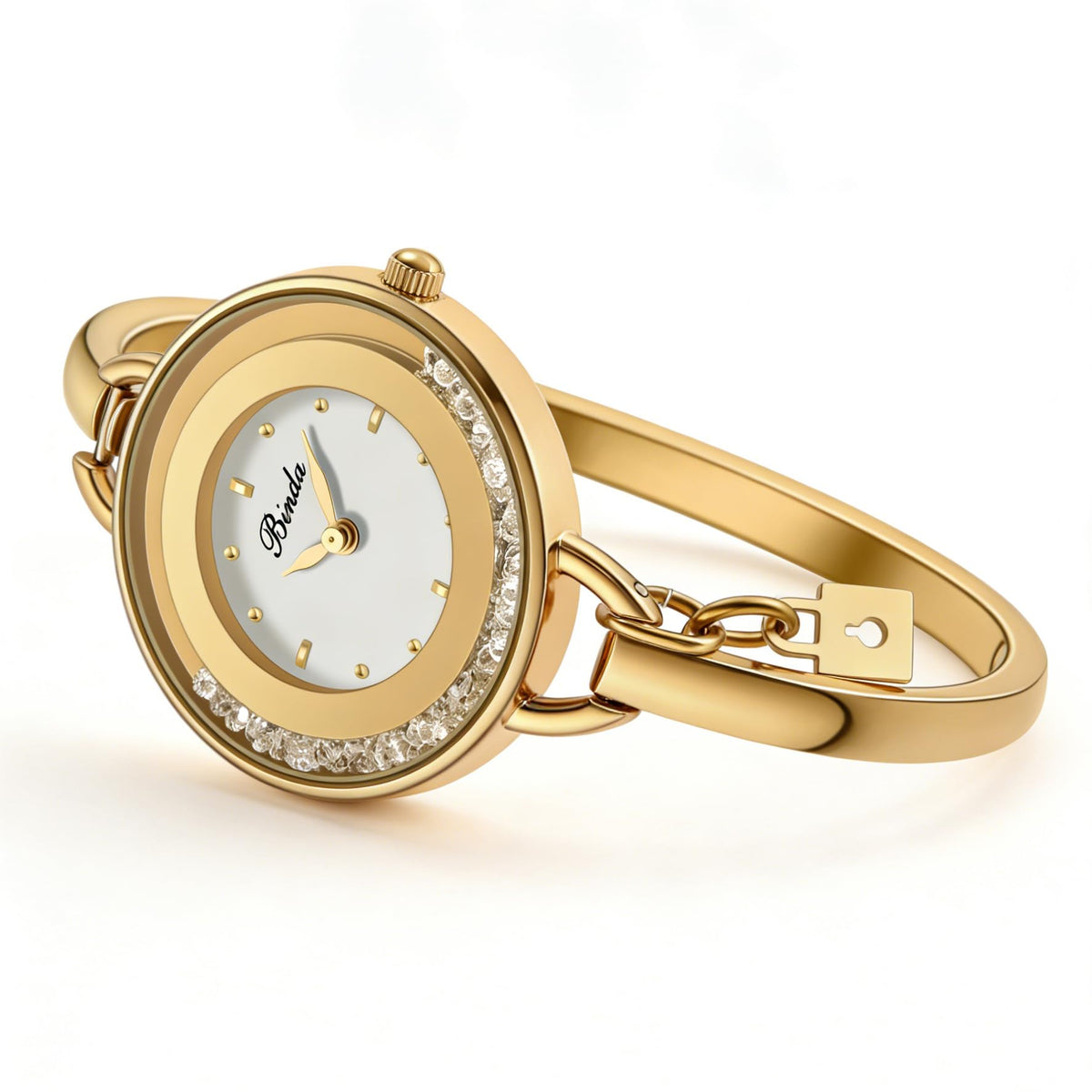 Binda Women's Quartz Watch – Stainless Steel Bracelet, Round Elegant Dial, Suitable for Daily and Formal Wear, Gift Box Included