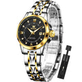 OLEVS Watch Women,Watches for Women,Luxury Casual Stainless Steel Women's Wrist Watches Classic Small Face Dress Analog Womens Watches with Date Easy to Read Waterproof Luminous Quartz Ladies Watches