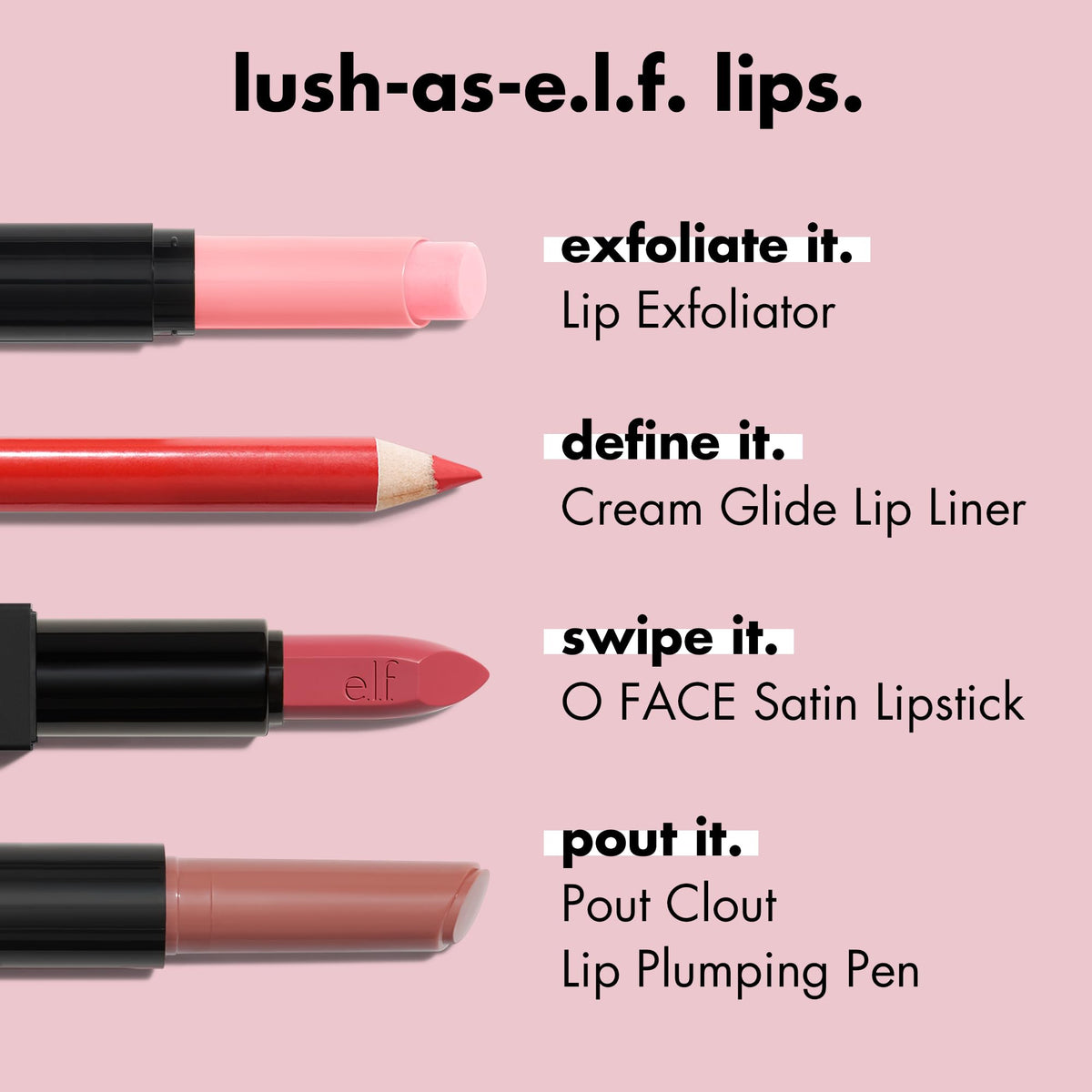 e.l.f. Cream Glide Lip Liner, Highly-Pigmented Pencil For Shaping & Sculpting Lips, Semi-Matte Finish, Vegan & Cruelty-Free