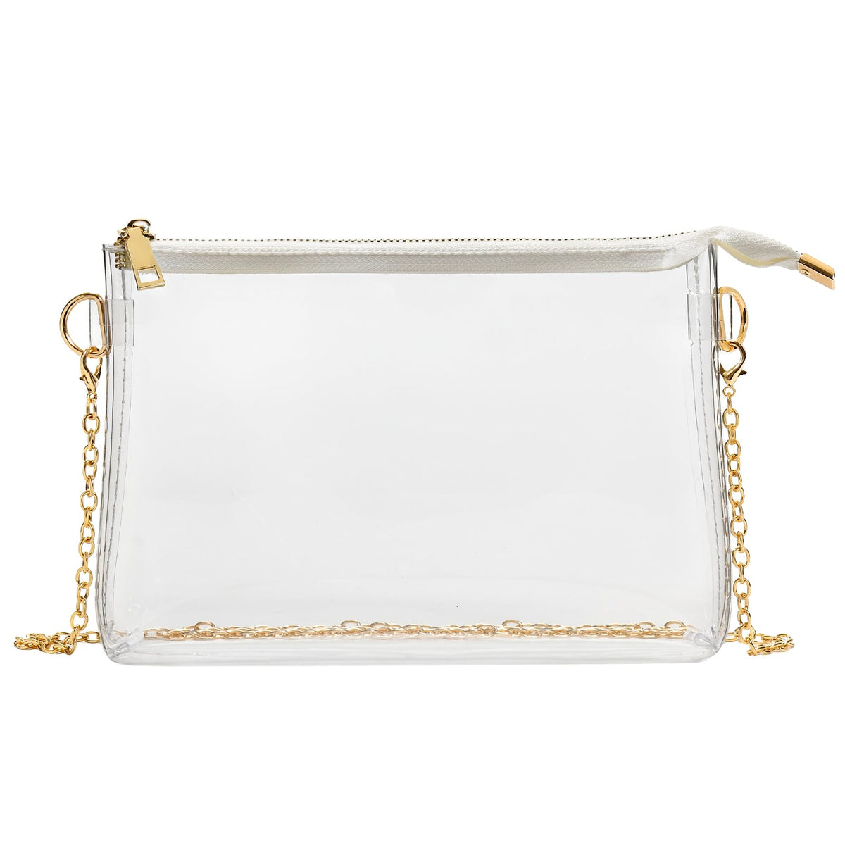 BS-VOG Clear Purse for Women - Stadium Approved Small Crossbody Bag with Zipper, Clear Stadium Bag for Concerts, Sports