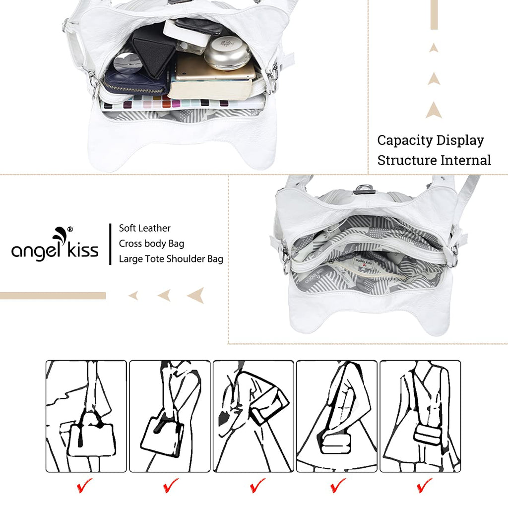 Angelkiss Hobo Purses and handbags for Women Satchel Handbag Women Purses Large Daily Shoulder Bags