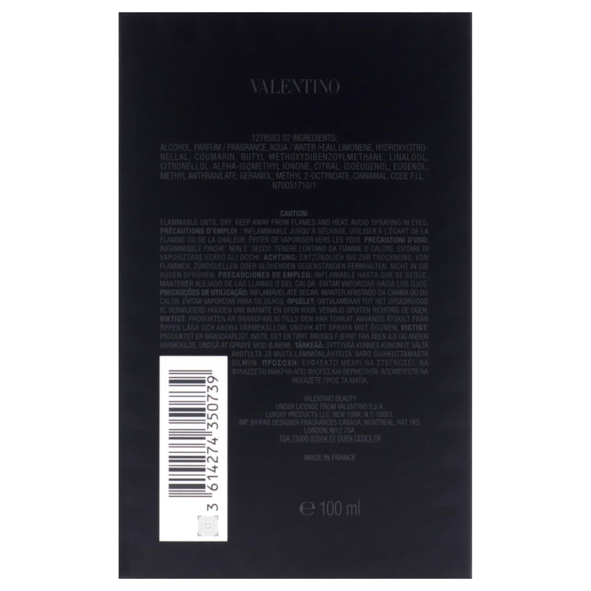 Valentino Uomo Born In Roma Intense for Men 3.4 oz Eau de Parfum Intense Spray