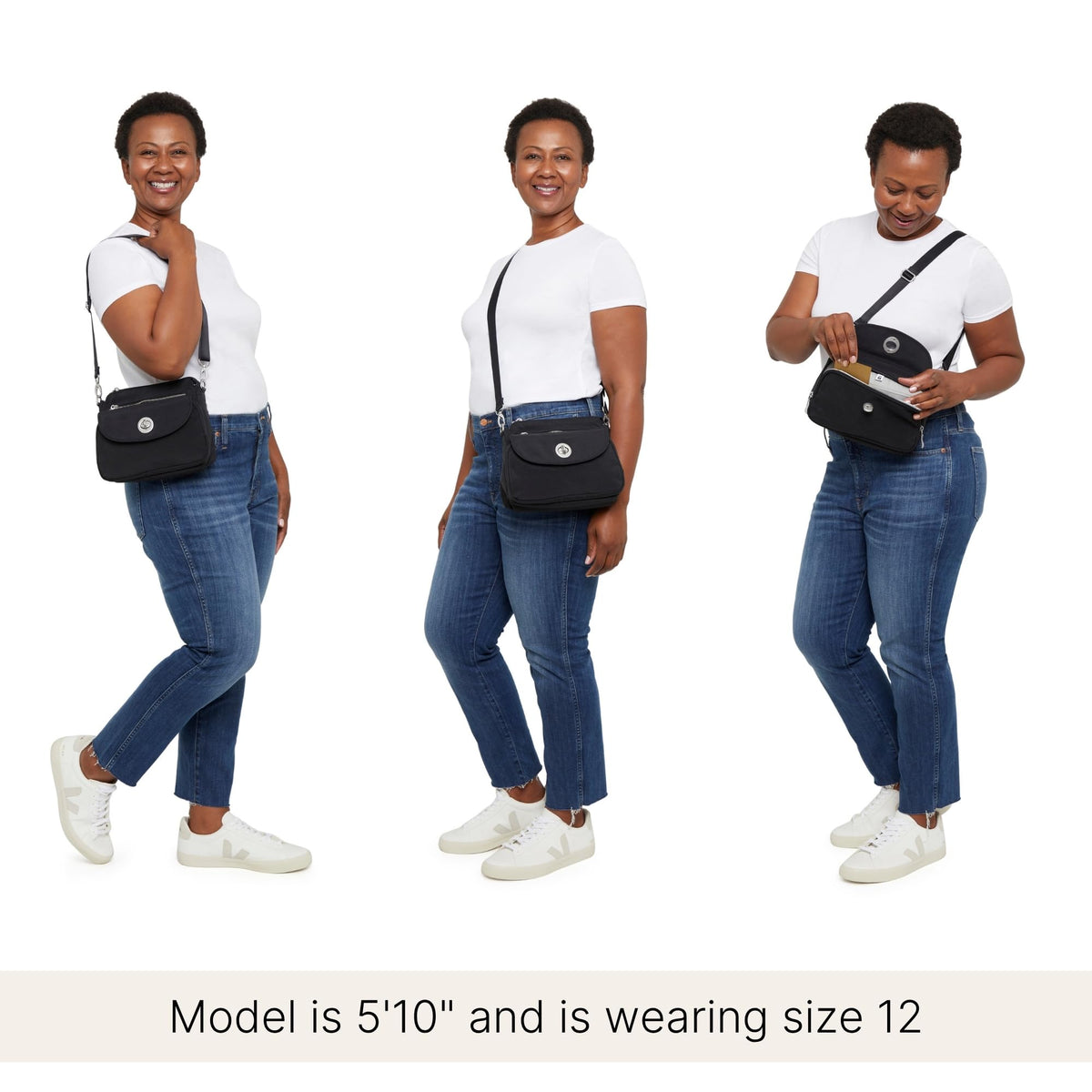 Baggallini Calais Crossbody Bags for Women 10x7 Lightweight Water-Resistant Travel Purse, RFID & Interior Organization