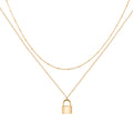MEVECCO Layered Heart Necklace Pendant Handmade 18k Gold Plated Dainty Gold Choker Arrow Bar Layering Long Necklace for Women