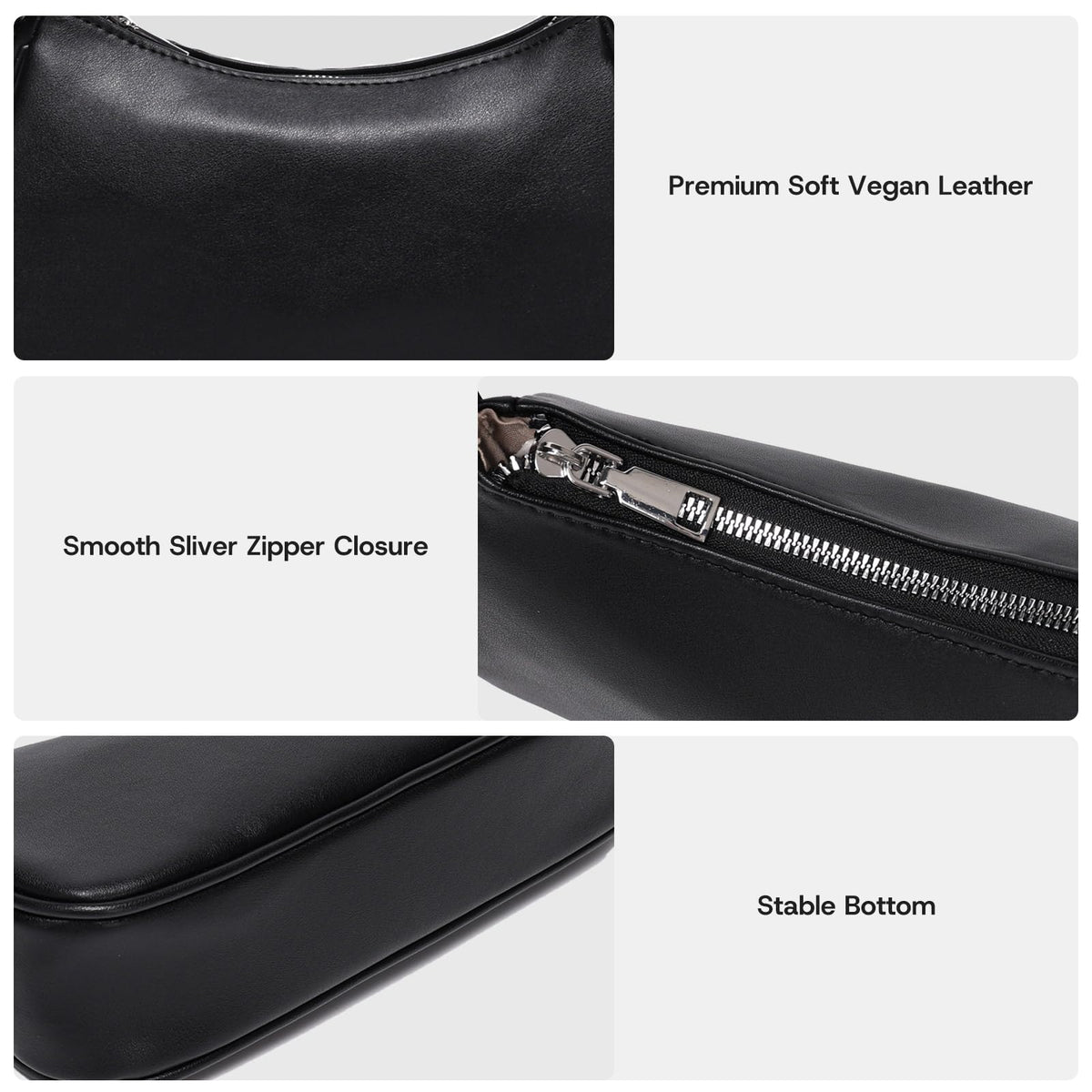 Small Shoulder Bag for Women Cute Mini Purse Trendy Vegan Leather Y2k Crescent Handbag