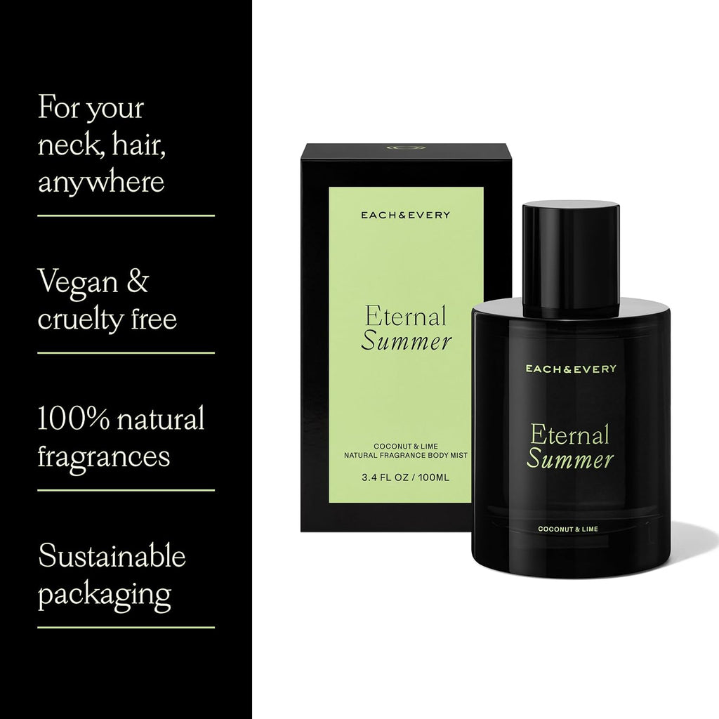 Each & Every Hair & Body Mist Bundle for Women & Men – 100% Natural Fragrance, Vegan & Cruelty-Free – After Glow, Eternal Summer & This Love Scents, 3-Pack