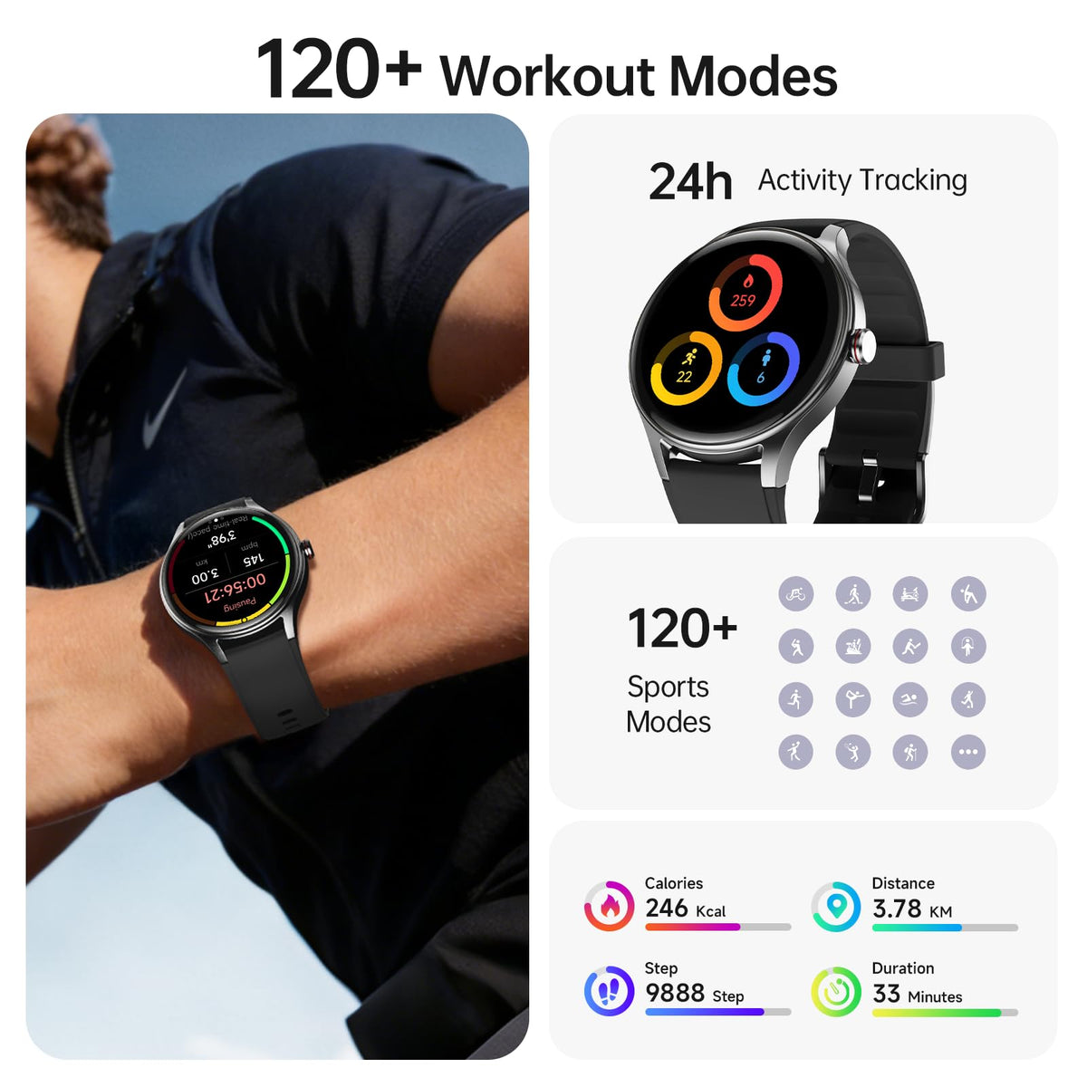Woneligo Smart Watch for Women,1.57inch AMOLED Touchscreen Fitness Watch for iPhone & Android,Heart Rate/Sp02/Sleep Monitor,110+ Sport Modes IP68 Waterproof Bluetooth Calls,2 Bands (Pink, 1.57)