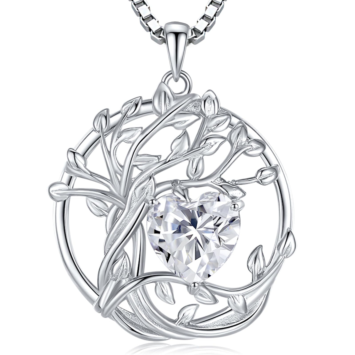 Luxury Moissanite Heart Necklace for Women – 925 Sterling Silver Heart Pendant, Sparkling Jewelry Gift for Wife, Girlfriend, Mom & Daughter