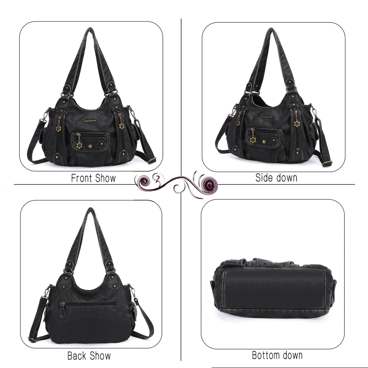 Angel Barcelo Purses for Women Soft PU Leather Shoulder Bag Crossbody Purse and Handbags