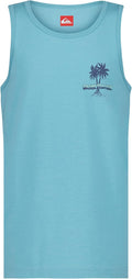 Quiksilver Boys' Sleeveless Graphic Tank Top Shirt, Aqua Beach, S8 (Clearance)