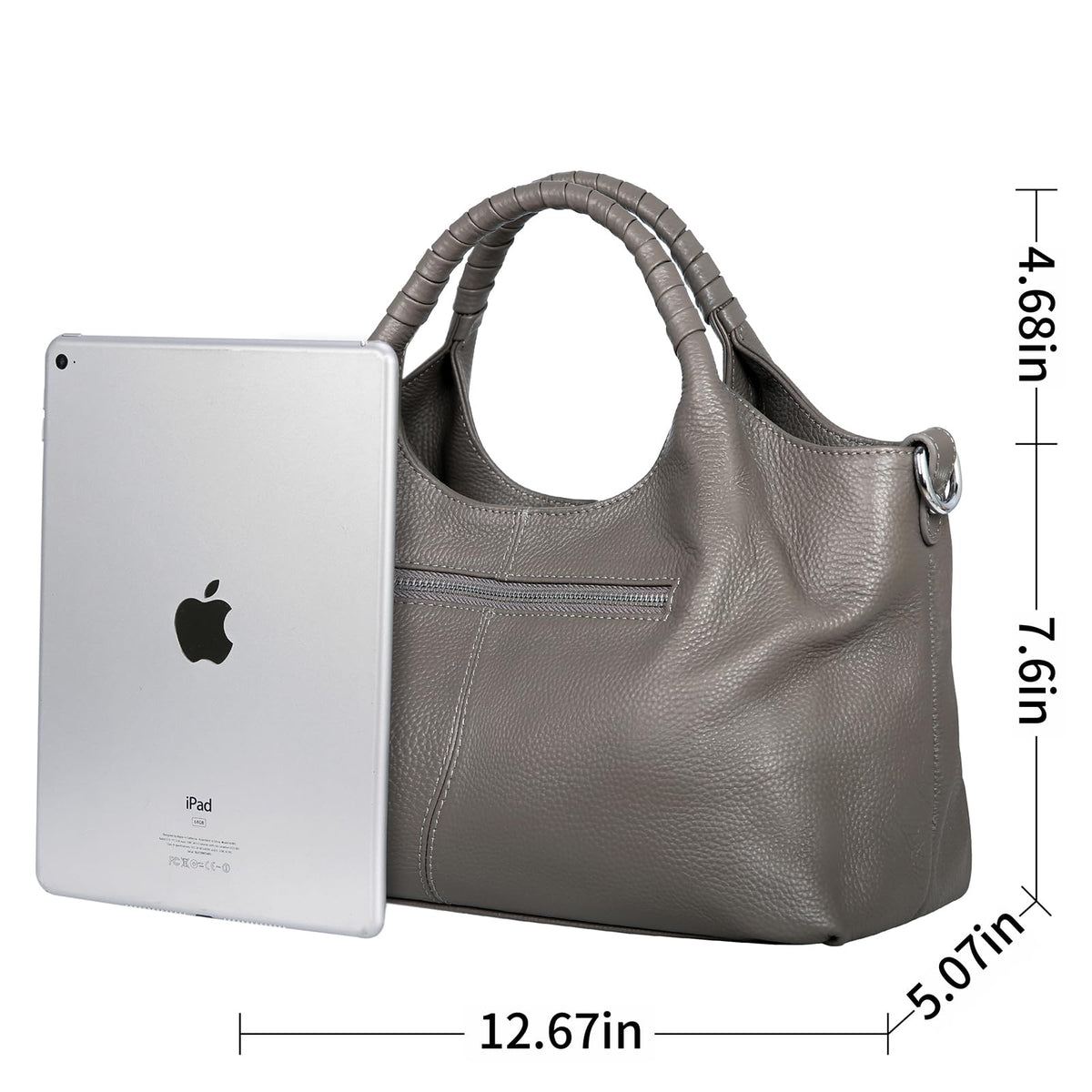 Iswee Leather Satchel Women Purse and Handbag Crossbody Shoulder Bag Hobo | Genuine Cowhide Leather Tote Top Handle Bag Soft & Durable Medium Size Bags with Detachable Multiple Pocketbooks Trendy