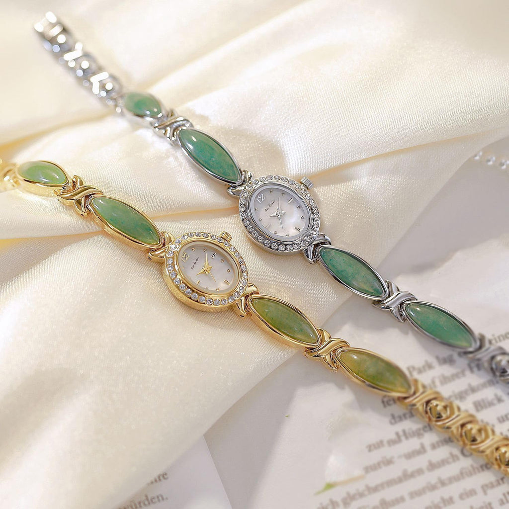 LOREO Elegant Women’s Gold Bracelet Watch Vintage Oval Dial, Waterproof Quartz Movement, Small Face Dress Watch for Ladies